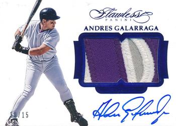 2017 Panini Flawless - Patch Autographs Sapphire #PA-AG Andres Galarraga Front