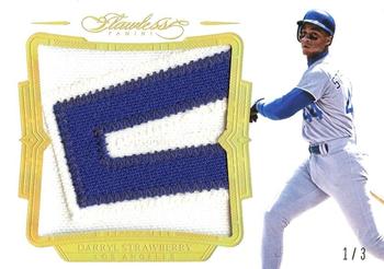 2017 Panini Flawless - Patches Gold #P-DY Darryl Strawberry Front