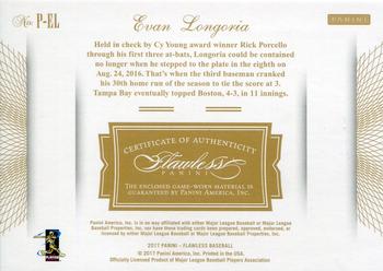 2017 Panini Flawless - Patches Gold #P-EL Evan Longoria Back