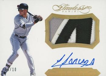 2017 Panini Flawless - Rookie Patch Autographs Gold #RPA-YM1 Yoan Moncada Front