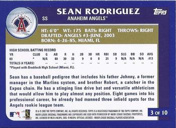 2003 Topps - Draft Picks #3 Sean Rodriguez Back