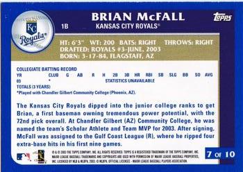 2003 Topps - Draft Picks #7 Brian McFall Back