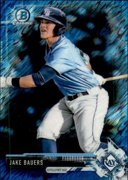 2017 Bowman Chrome Mini - Blue Shimmer Refractor #BCP58 Jake Bauers Front