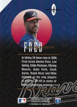 1995 Leaf - Statistical Standouts Promos #4 Fred McGriff Back