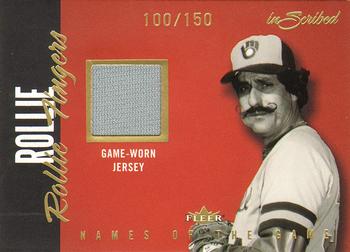 2004 Fleer InScribed - Names of the Game Material Gold #NGJ-RF Rollie Fingers Front