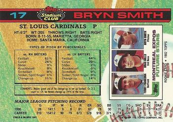 1991 Stadium Club #17 Bryn Smith Back