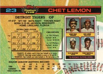 1991 Stadium Club #23 Chet Lemon Back