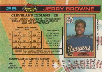 1991 Stadium Club #25 Jerry Browne Back