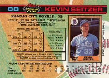 1991 Stadium Club #88 Kevin Seitzer Back