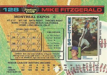 1991 Stadium Club #128 Mike Fitzgerald Back