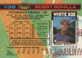 1991 Stadium Club #139 Bobby Bonilla Back