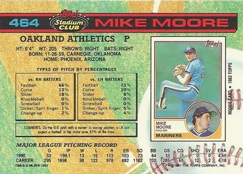 1991 Stadium Club #464 Mike Moore Back