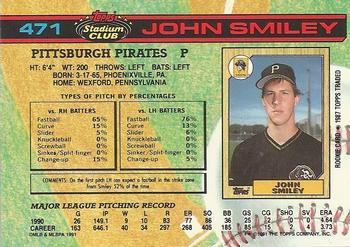 1991 Stadium Club #471 John Smiley Back