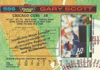 1991 Stadium Club #596 Gary Scott Back