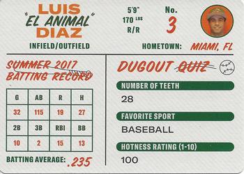 2017 Cards Against Humanity Saves Baseball #19 Luis Diaz Back
