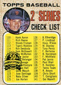 2017 Topps Heritage - 50th Anniversary Buybacks #107 2nd Series Checklist Front