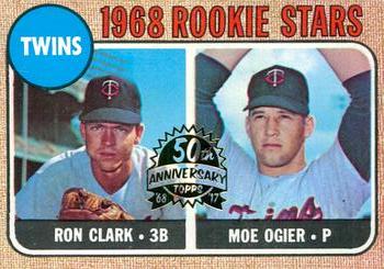2017 Topps Heritage - 50th Anniversary Buybacks #589 Twins 1968 Rookie Stars (Ron Clark / Moe Ogier) Front