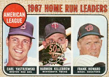2017 Topps Heritage - 50th Anniversary Buybacks #6 American League 1967 Home Run Leaders - Yastrzemski / Killebrew / Howard) Front