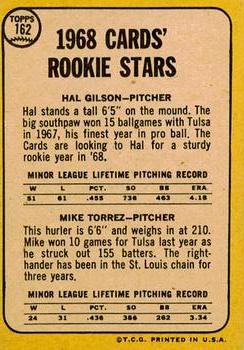 2017 Topps Heritage - 50th Anniversary Buybacks #162 Cardinals 1968 Rookie Stars - Gilson / Torrez Back