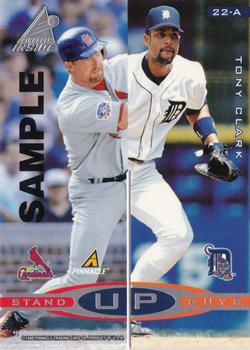 1998 Pinnacle Inside - Stand Up Guys Samples #22-A / 22-B Jeff Bagwell / Tony Clark / Mark McGwire / Frank Thomas Front
