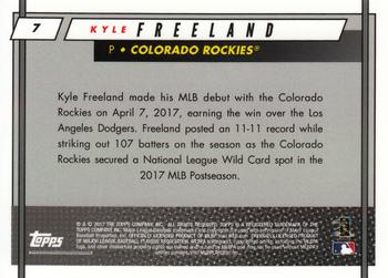2017 Topps On-Demand Rookie Class #7 Kyle Freeland Back