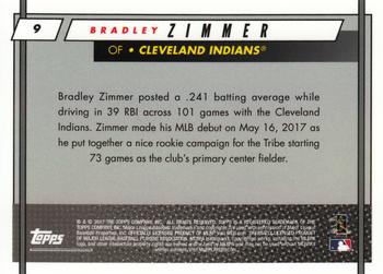2017 Topps On-Demand Rookie Class #9 Bradley Zimmer Back