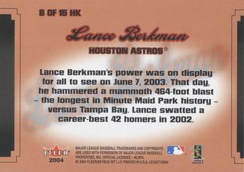 2004 Fleer Legacy - Hit Kings #8HK Lance Berkman Back