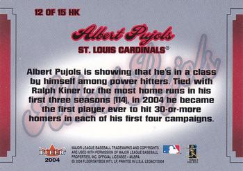 2004 Fleer Legacy - Hit Kings #12HK Albert Pujols Back