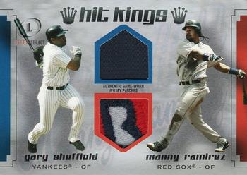 2004 Fleer Legacy - Hit Kings Dual Patch #HK/MR-GS Manny Ramirez / Gary Sheffield Front