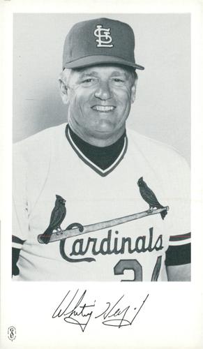 1984 St. Louis Cardinals Photocards #NNO Whitey Herzog Front