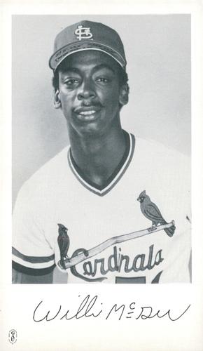 1984 St. Louis Cardinals Photocards #NNO Willie McGee Front