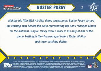 2017 Topps On-Demand MLB All-Star Game #2 Buster Posey Back
