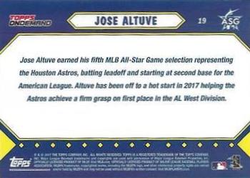 2017 Topps On-Demand MLB All-Star Game #19 Jose Altuve Back