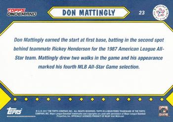 2017 Topps On-Demand MLB All-Star Game #23 Don Mattingly Back