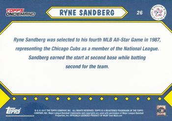 2017 Topps On-Demand MLB All-Star Game #26 Ryne Sandberg Back