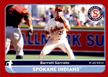 2012 Grandstand Spokane Indians #NNO Barrett Serrato Front