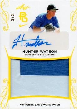 2017 Leaf Perfect Game National Showcase - Patch Autographs Yellow #PA-HW1 Hunter Watson Front