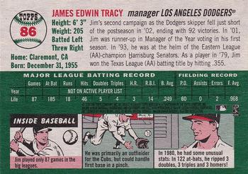 2003 Topps Heritage #86 Jim Tracy Back