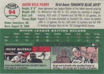 2003 Topps Heritage #94 Jason Perry Back