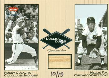 2004 Fleer National Pastime - Buyback Game Used #DD-NF1 Nellie Fox / Rocky Colavito Front
