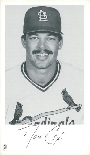1986 St. Louis Cardinals Photocards #NNO Dan Cox Front