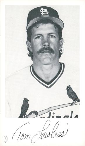 1986 St. Louis Cardinals Photocards #NNO Tom Lawless Front