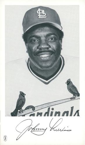 1986 St. Louis Cardinals Photocards #NNO Johnny Lewis Front