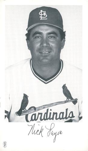 1986 St. Louis Cardinals Photocards #NNO Nick Leyva Front