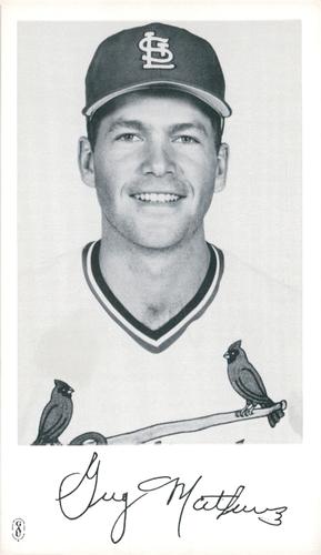1986 St. Louis Cardinals Photocards #NNO Greg Mathews Front