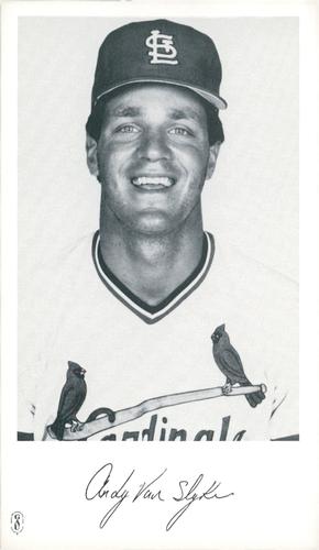 1986 St. Louis Cardinals Photocards #NNO Andy Van Slyke Front