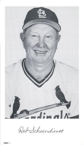 1987 St. Louis Cardinals Photocards #NNO Red Schoendienst Front