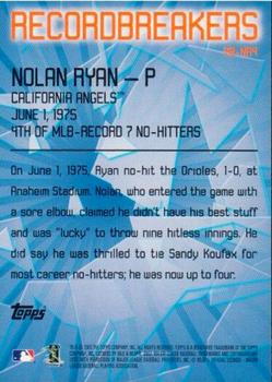 2003 Topps - Record Breakers Nolan Ryan #RB-NR4 Nolan Ryan Back