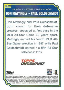 2017 Topps On-Demand MLB All-Star Game - Then & Now Walnut #D3W Don Mattingly / Paul Goldschmidt Back