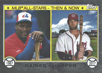 2017 Topps On-Demand MLB All-Star Game - Then & Now Black #D11B Tim Raines / Bryce Harper Front